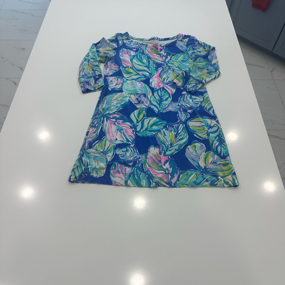 Lilly Pulitzer Blue and Green Patterned Dress